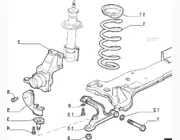 Б/У Поворотный кулак (цапфа + ступица) правый/левый R15 Citroen Jumper (1994-2002) 1300503080,1328084080,1300502080,1328085080